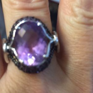 Amethyst ring 925 ss. Size8